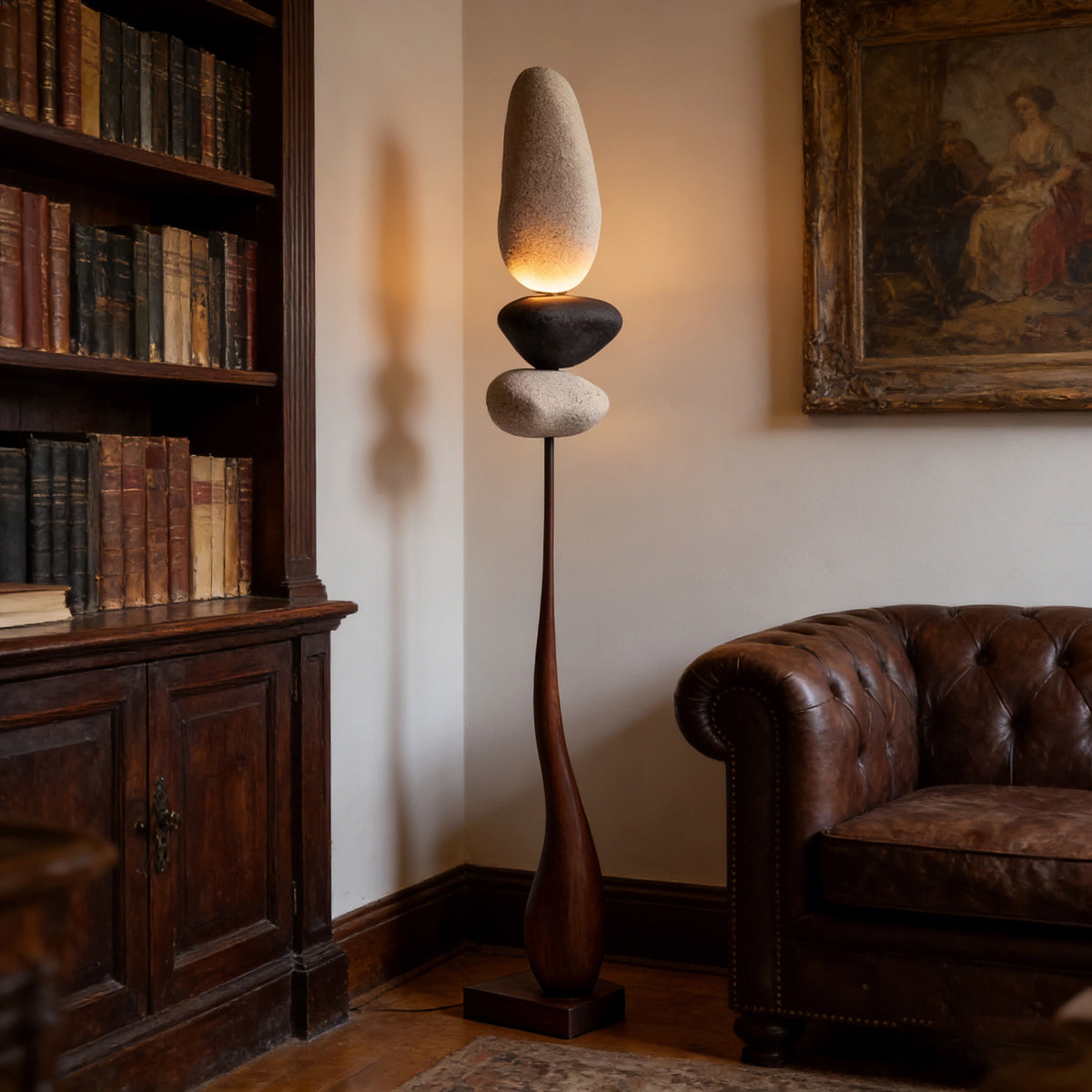 Stone Balance Art Floor Lamp