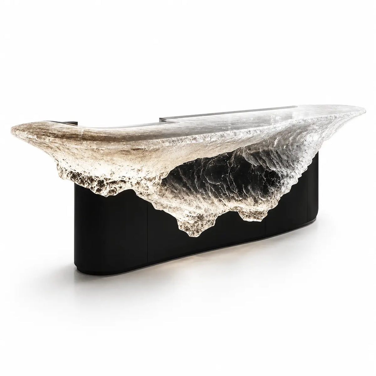 Translucent Ice Texture Acrylic Kitchen Island