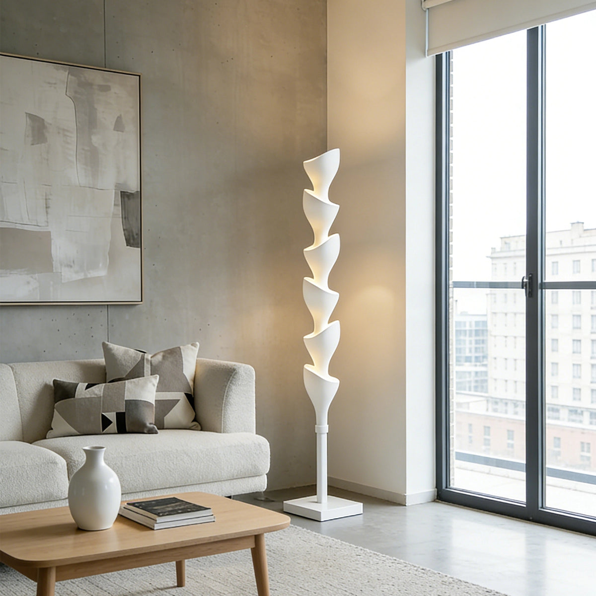 Spiral Sculpture Floor Lamp