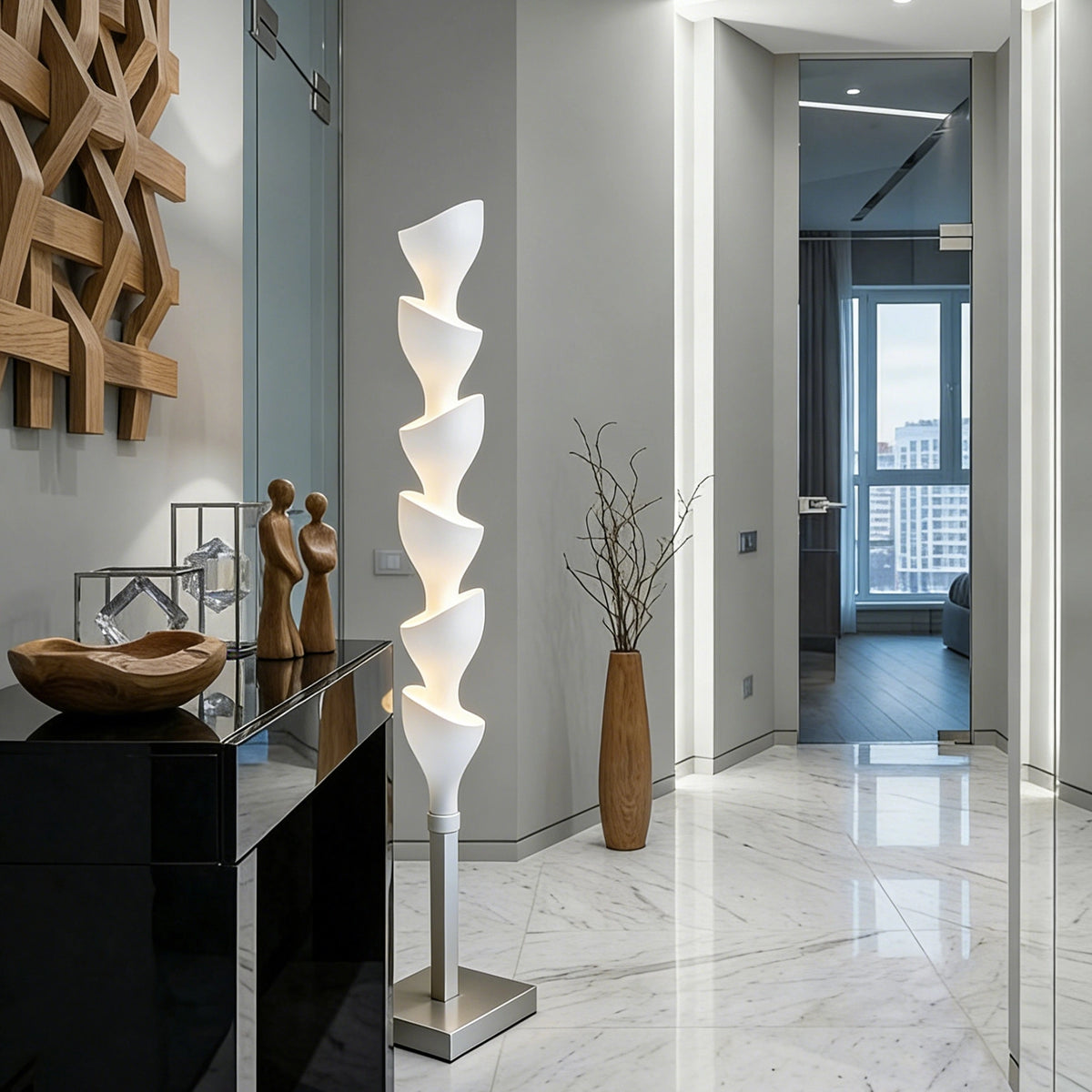 Spiral Sculpture Floor Lamp