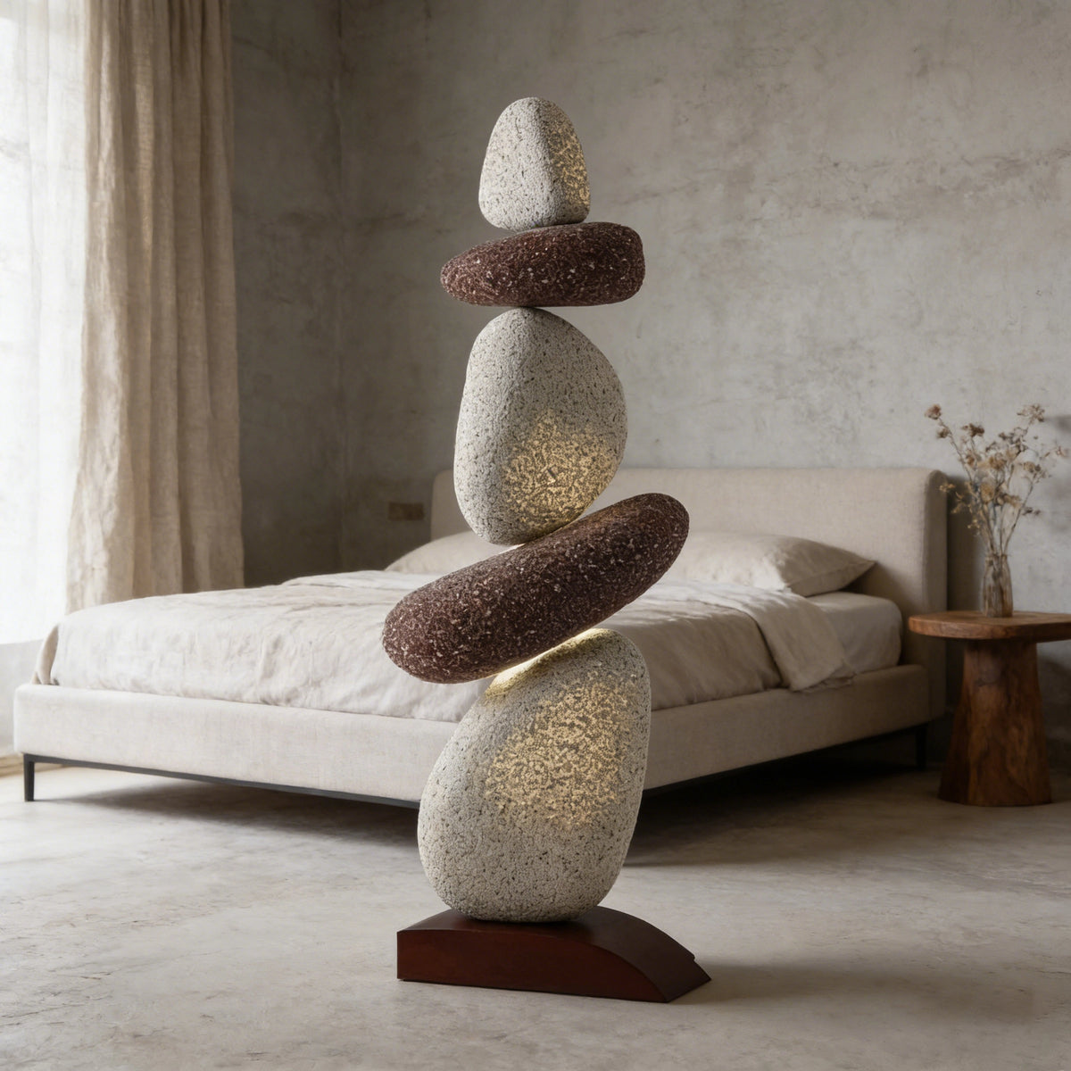 Stacked Stone Floor Lamp
