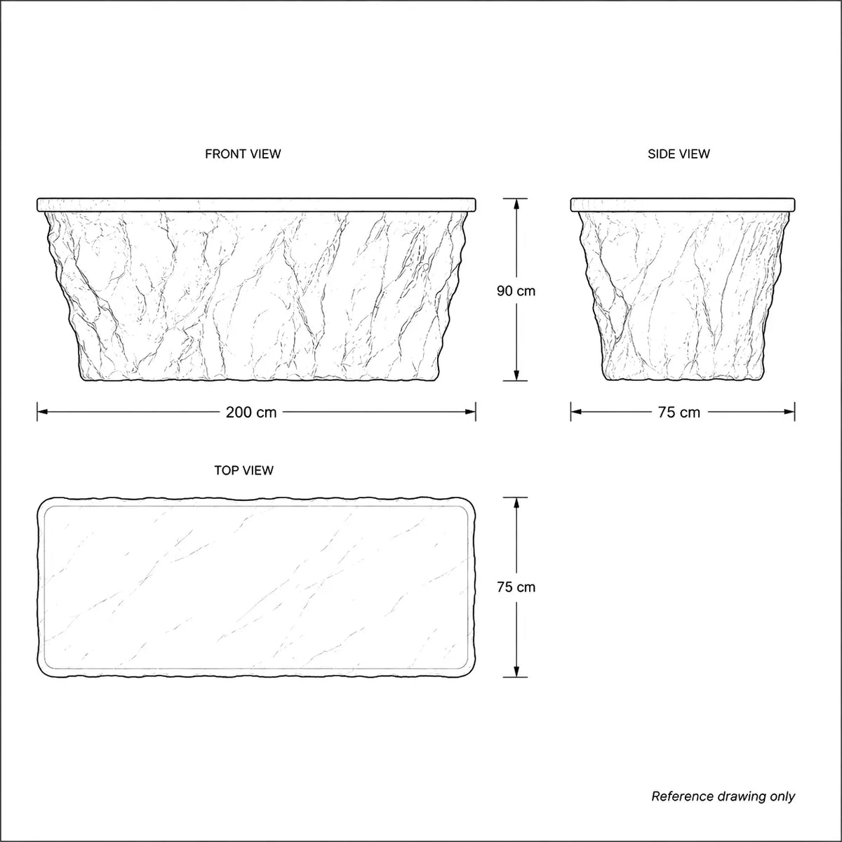 Cyan Ice‑Crush Resin Acrylic Tea Table