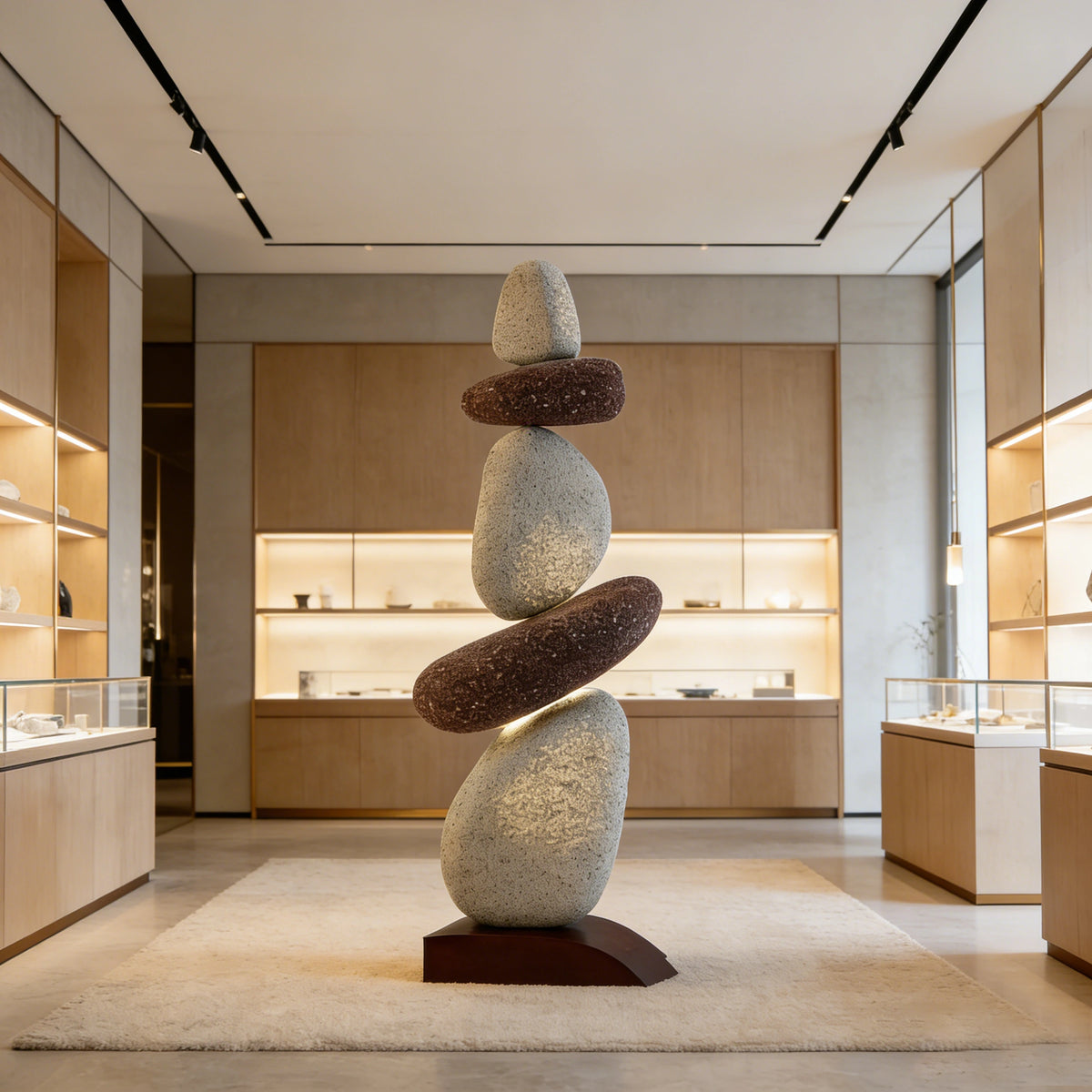 Stacked Stone Floor Lamp