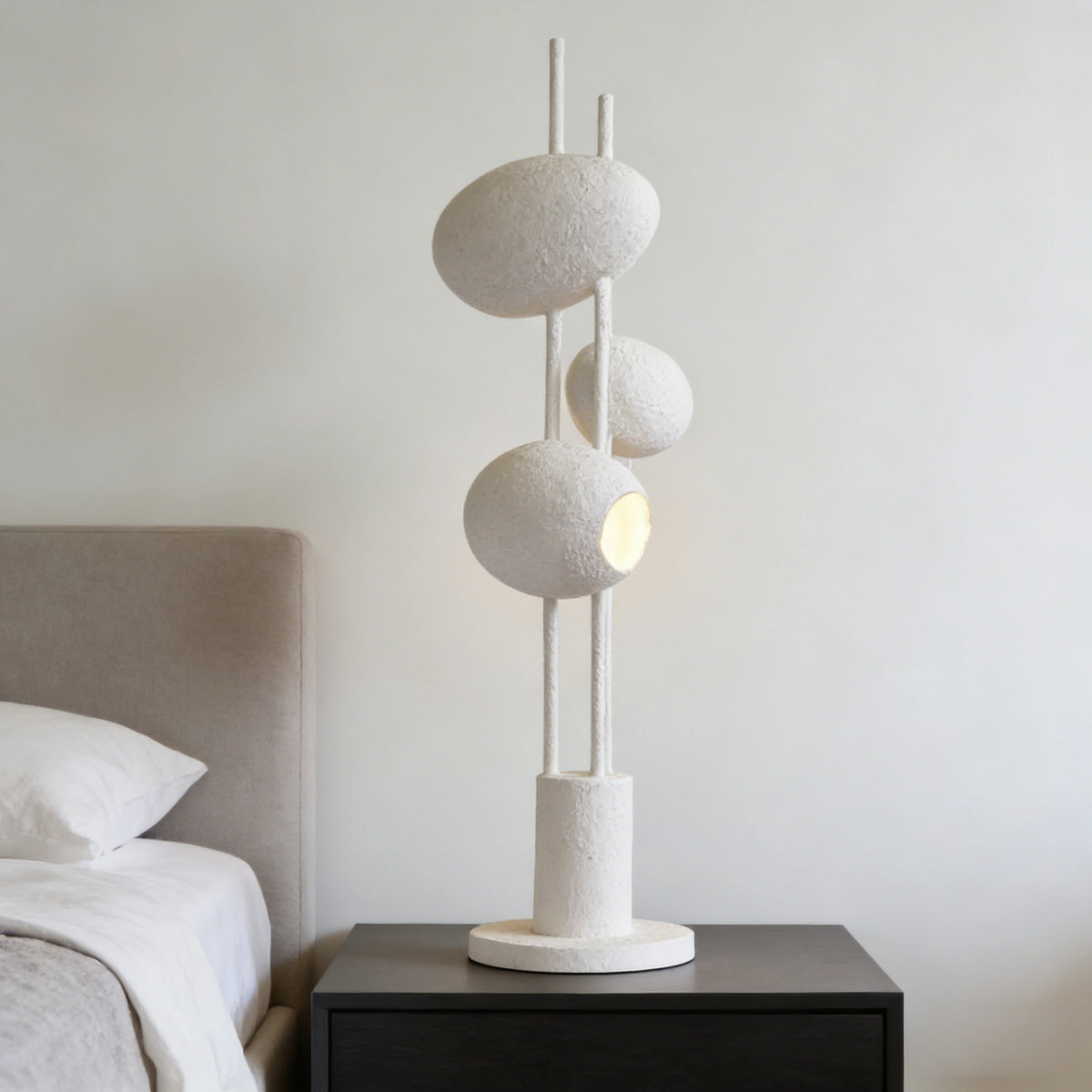 Textured Sphere Sculpture Floor Lamp