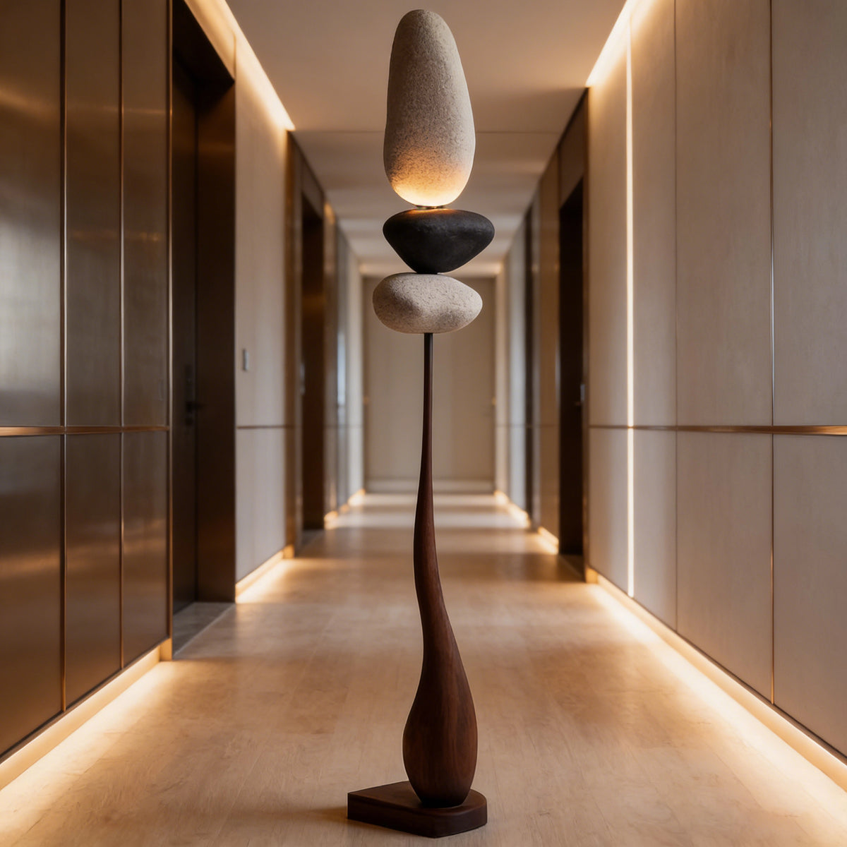 Stone Balance Art Floor Lamp