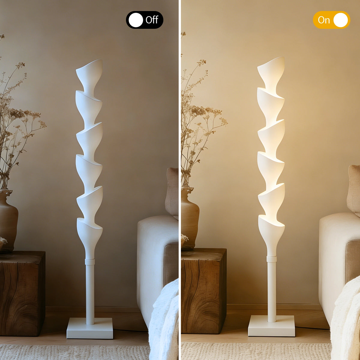 Spiral Sculpture Floor Lamp