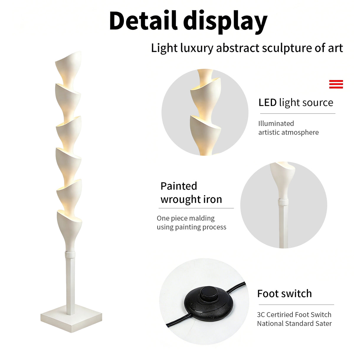Spiral Sculpture Floor Lamp