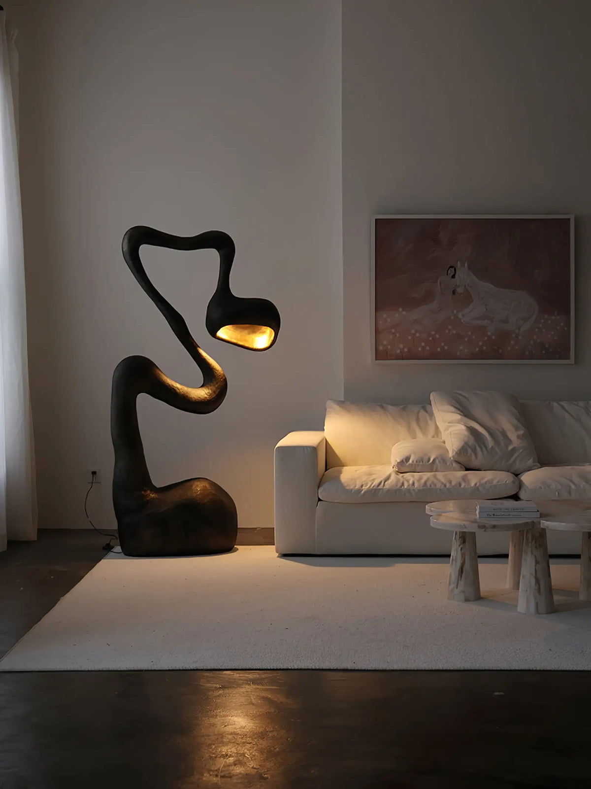 SCULPTURAL WAVE FLOOR LAMP