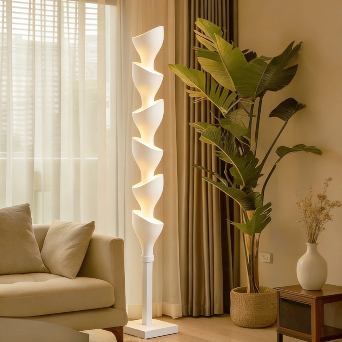 Spiral Sculpture Floor Lamp
