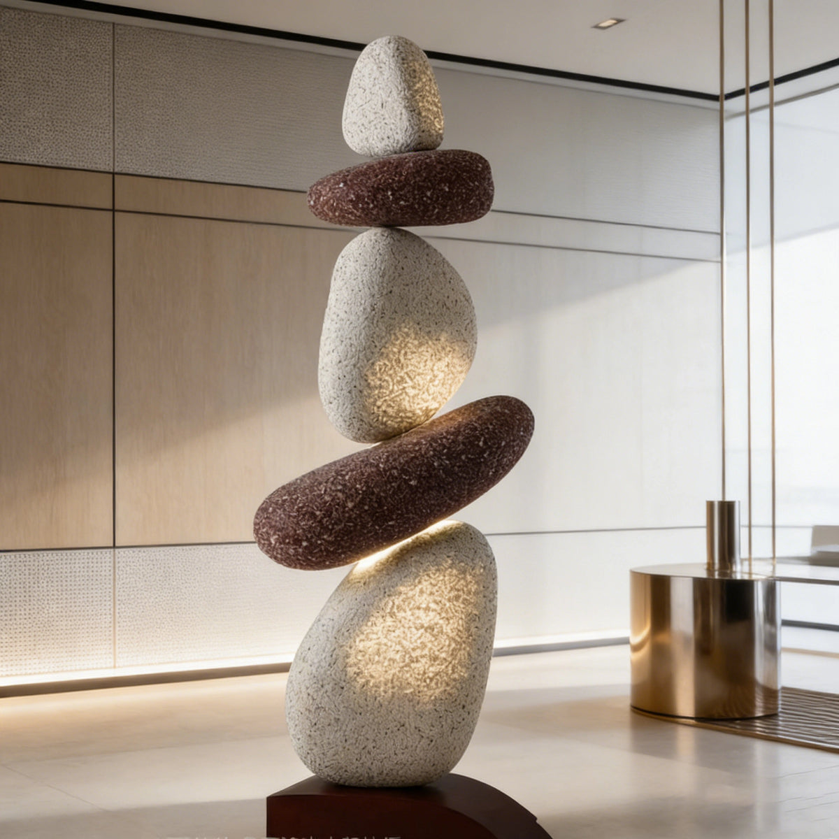 Stacked Stone Floor Lamp
