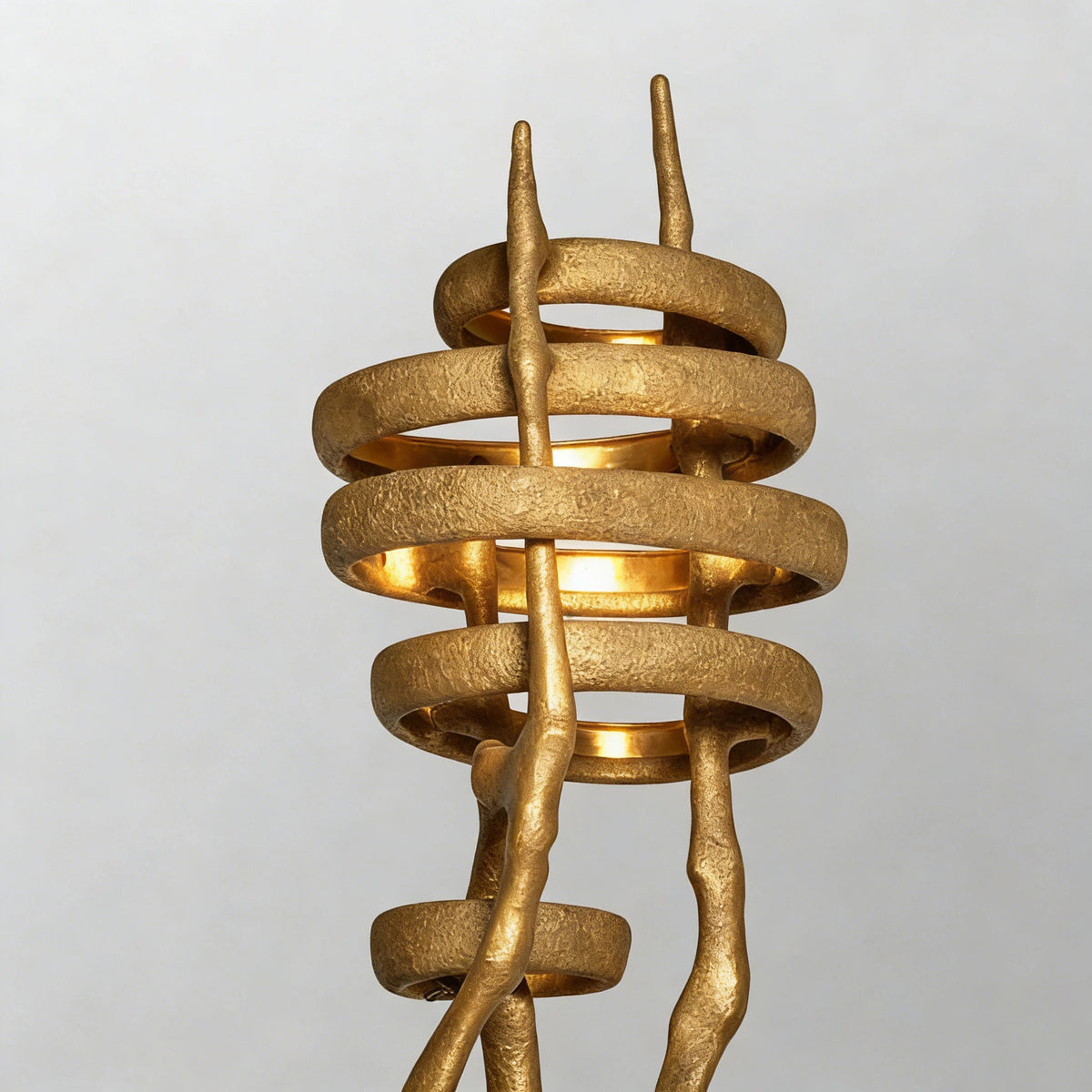 Sculptural Stacked Stone Floor Lamp