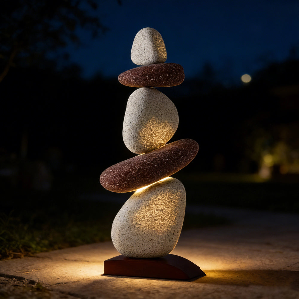 Stacked Stone Floor Lamp