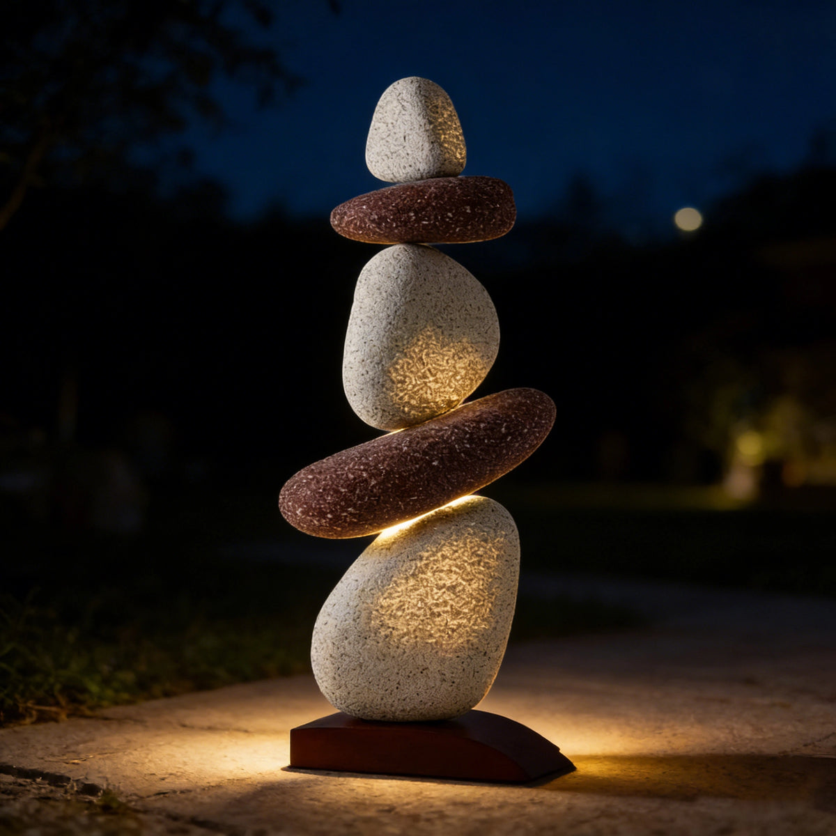 Stacked Stone Floor Lamp