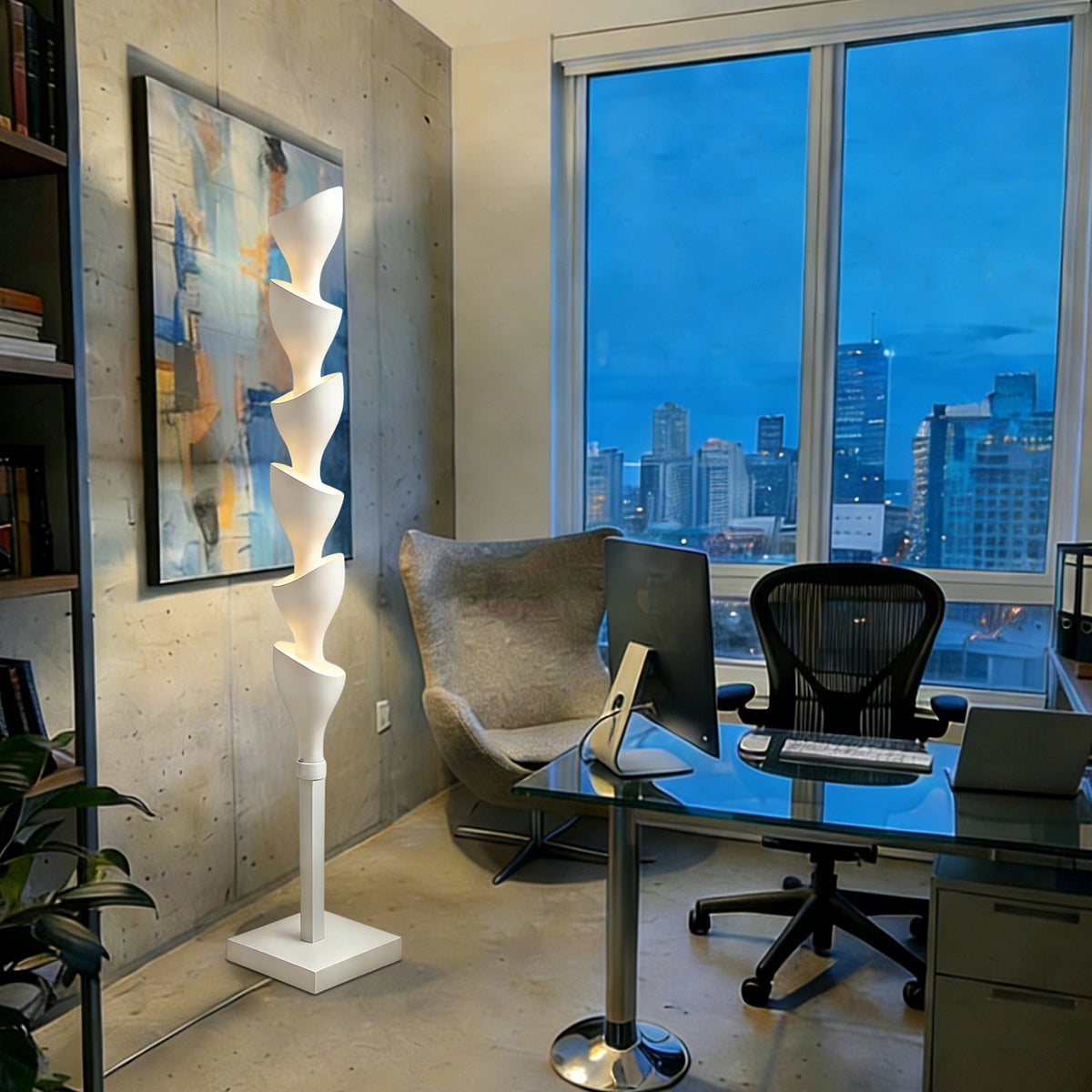 Spiral Sculpture Floor Lamp