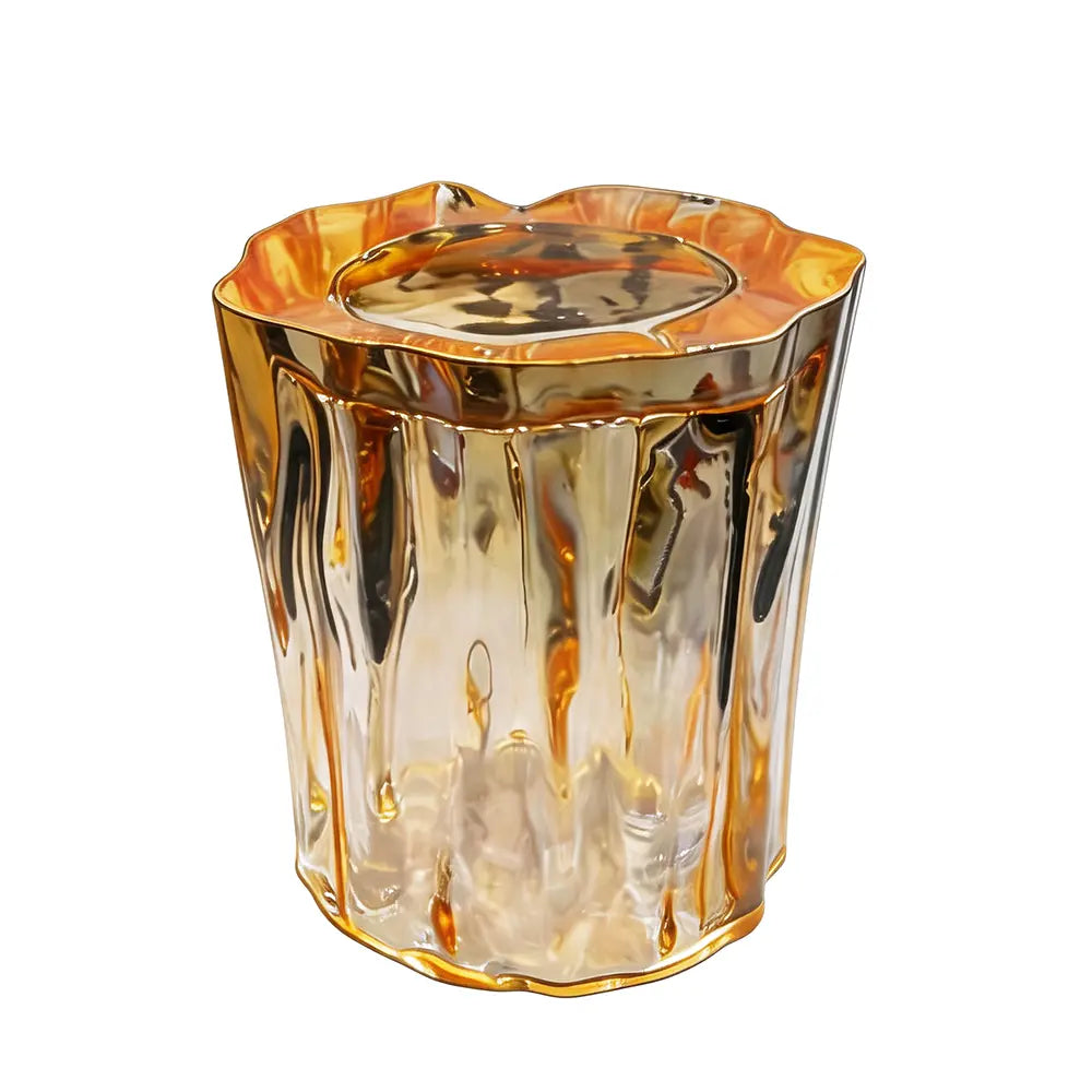 Ruffled Wavy Transparent Epoxy Resin Stool